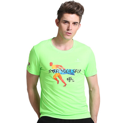 

Camel CAMEL short-sleeved sports T-shirt men&women couple models round neck comfortable comfortable moisture drying clothes C7S2U7307 fluorescent green XL