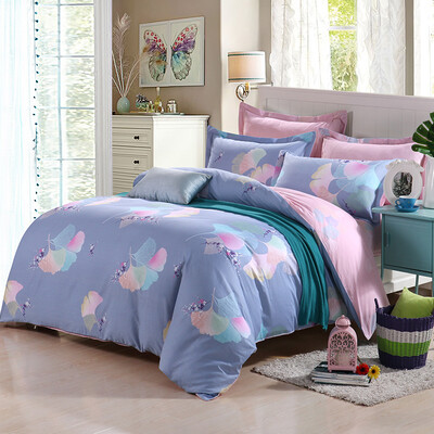 

Elegant 100 uya100 Bedding Home Textiles Cotton Twill Prints Four Sets Cotton Bed Sheets Ginkgo Stories 18m Bed 220 240cm