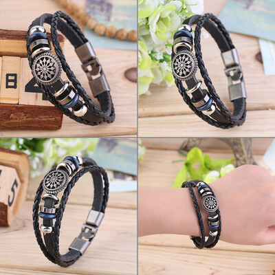 

Fashion PU Leather Cute Charm Wrap Women Bracelet Jewelry Punk Style New