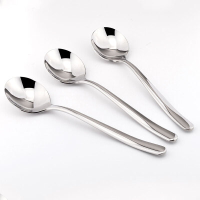 

Jingdong supermarket Road card cool LUCUKU 304 stainless steel Korean spoon Geers A paragraph spoon spoon rice spoon three sets