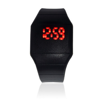 

Unisex LED Digital Touch Screen Jelly Watch Wristwatch Plastic ultra-thin