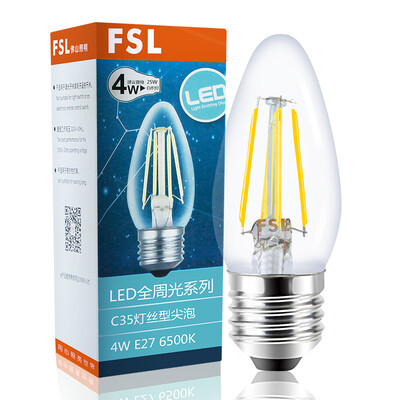 

Супермаркет] [Jingdong FSL (FSL) Светодиодная лампа ретро Свеча всей окружности вольфрама большого наконечника винта шарика свет 4W белый E27 большой рот