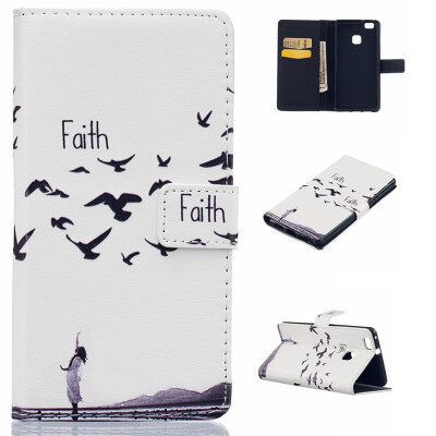 

Faith Design PU Leather Flip Cover Wallet Card Holder Case for HUAWEI P9 Lite