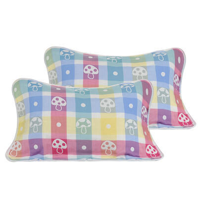 

Bamboo Pillow Pillow Cotton Gauze Pillow Pillow One Piece Upgraded Adult Pillowcase Double Pillow Mushroom 50 × 80cm