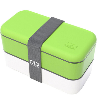 

Monbento оригинальная двухслойная микроволновая печь ланч box Японский ланч зеленый 1200 02 105