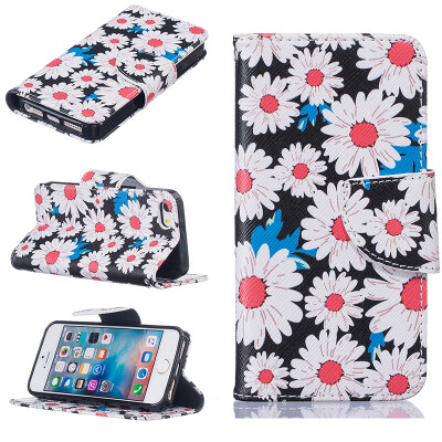 

Chrysanthemum Design PU Leather Flip Cover Wallet Card Holder Case for IPHONE 5/5S/5SE