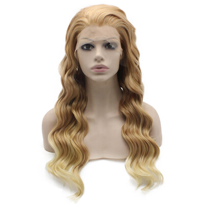 

Long Wavy 613 Tip Blonde Synthetic Front Lace Wig Natural