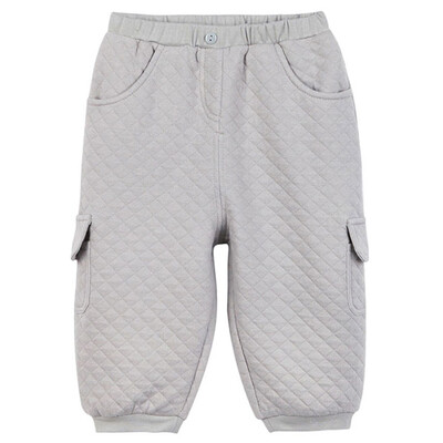 

Xin Song male boy rhombic lattice cotton warm pants autumn and winter thickening warm casual sports casual pants light gray 8012B90 / 50