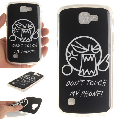

Do not touch me Pattern Soft Thin TPU Rubber Silicone Gel Case Cover for LG K4