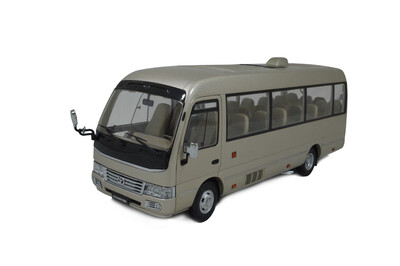 

1:24 шкала Toyota Coaster 2013 Diecast модель автомобиля Бежевый