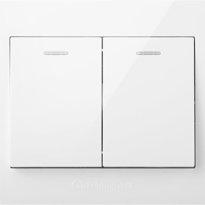 

Feidiao feidiao switch socket panel double open single switch two open single control power wall switch panel 86 A6 dimension square ya white