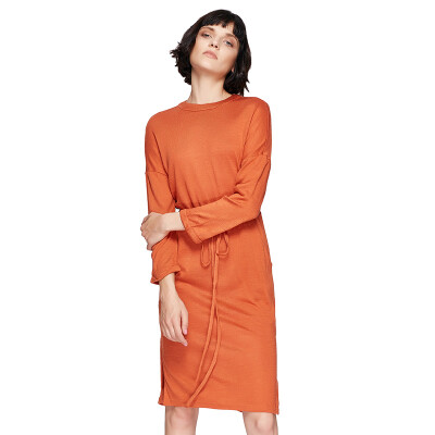 

UR Charm Women &39s Women&39  Simple Round Shirt Blanket Knit Dress WG42R7BN0001 Orange Red