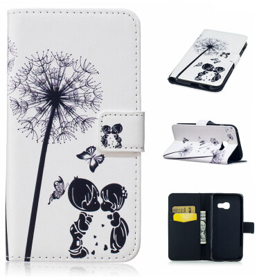 

Children and dandelionDesign PU Leather Flip Cover Wallet Card Holder Case for Samsung Galaxy A5 2017/A520