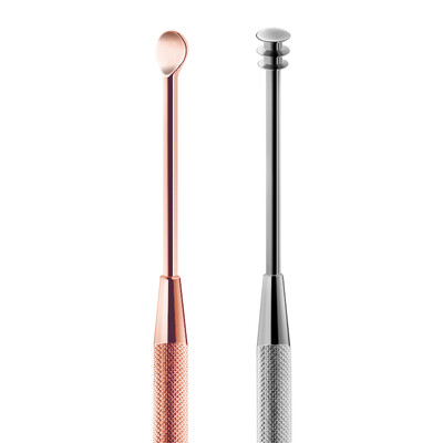 

Artillers MrGreen M-2157CRG double-headed stainless steel digging ear spoon dig ear spoon ear pierced ear tools ear digging spoon silver rose gold