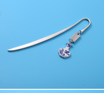 

chinese blue&white porcelain steel book mark various design creative gift with gift package
