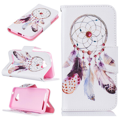 

Feather wind chimes Design PU Leather Flip Cover Wallet Card Holder Case for HUAWEI Y3 II