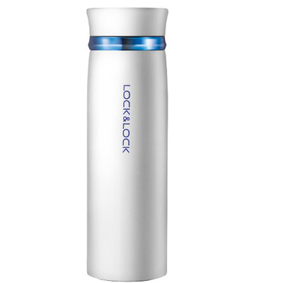 

Lock & Lock Felt Rotary Cover Lightweight Cup Stainless Steel Insulation Cup Student Cup Business Cup Couple Cup Cold Cups Portable Water Cup LHC4131WB 450Ml White Blue