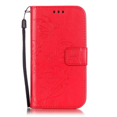 

Red Flower Design PU Leather Flip Cover Wallet Card Holder Case for SAMSUNG S3 MINI