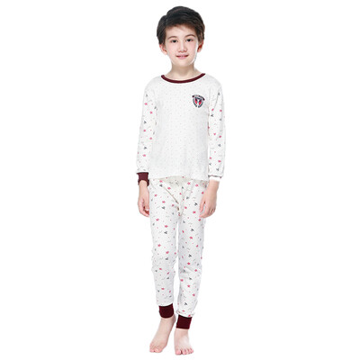 

Red beans Hodo children&39s underwear suit cotton men&women in the big children fall&winter low collar 100 cotton Qiu Qiu Qiu HD8089 brown 160