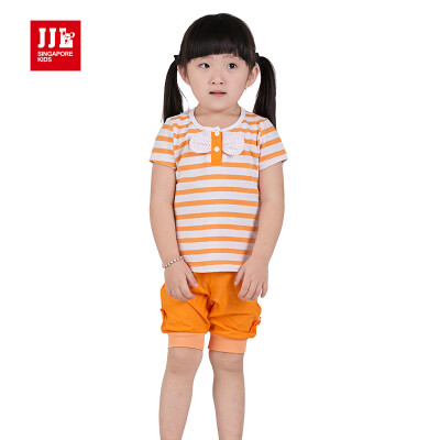 

JJLKIDS Partner Club children's clothing girls baby children's leisure sports suit PXZ5058 orange 80