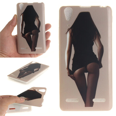 

Sexy Girls Pattern Soft Thin TPU Rubber Silicone Gel Case Cover for Lenovo A6000
