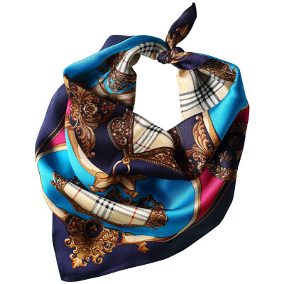 

Jingdong supermarket Lan Shiyu LANSHIYU silk small square female mulberry small handkerchief stewardess scarf 2 color