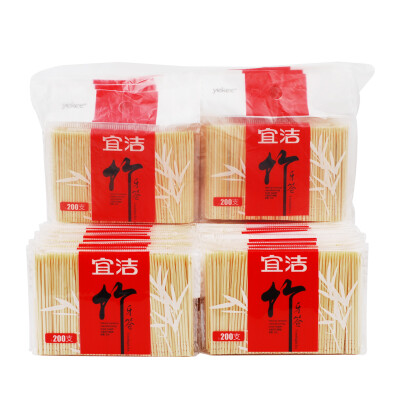 

Jingdong supermarket] Yi Jie toothpick disposable bamboo bag 200 bags of 20 bags of sales JD-7093