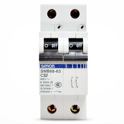 

Simon Air Switch 2P32A Автоматический выключатель защиты домашних хозяйств SMB68-63C32 / 2