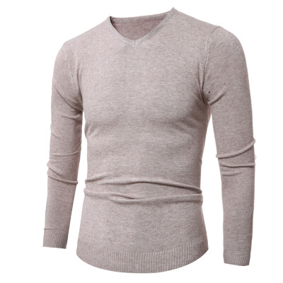 

Men Casual Solid Color Bottoming Sweater