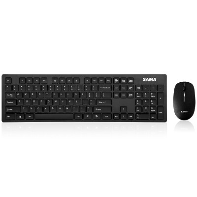 

First horse (SAMA) business music WT580 wireless mouse and keyboard set black 104 key laser light engraving keyboard 4 DPI adjust skin-friendly feel mouse