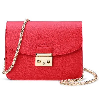 

Saint-Vatican SENDEFN shoulder oblique cross female bag European&American fashion mini chain ladies leather small square bag 7004 pomegranate red version