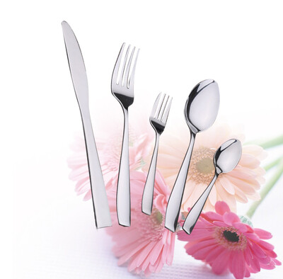 

5-Piece Flatware Sets Dinner Knife Fork Spoon Service tableware Stainless Steel Mirror Polishing, Sterling Quality, Multipurpose U