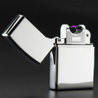 

MyMei Novelty Electronic Cigarette Lighter Usb Rechargeable Windproof Pocket Double Pulse Arc ultra-thin Metal Flameless Lighters