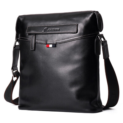 

Alpina Kangaroo ('ALPINA) Shoulder Bag Men's Leather Business Handbag Multifunctional Leather Men's Messenger Bag Korean casual male bag 662032004 Black