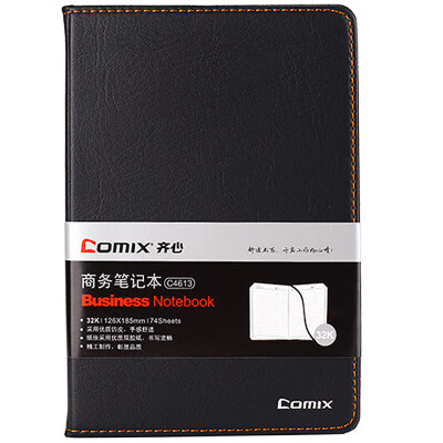 

COMIX) 25K 74 sheets of leather leather notebook / notebook / diary black office stationery C4612