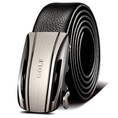 

Golf GOLF first layer of leather automatic men's belt alloy belt buckle belt male belt gift box P6BV87534J black
