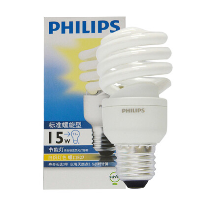 

[Jingdong супермаркет] Philips (Филипс) Стандартный КЛЛ спиральные катушки 15W теплый белый энергосберегающие лампы стандарт E27 винт большого