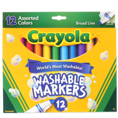 

Crayola DIY детские канцтовары 12 цветов инструмент рисования можно стирать фломастер 58-7812