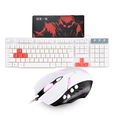 

Juggernaut game mouse&keyboard set LOL luminous backlight luminous wired desktop mouse&keyboard