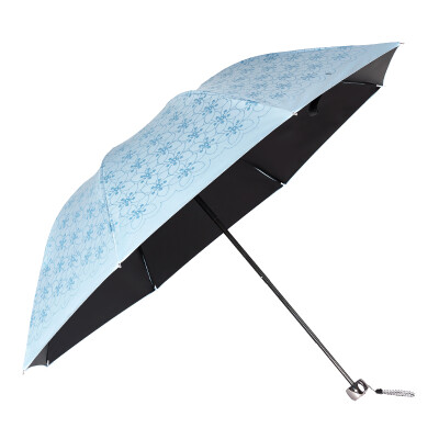 

【Jingdong Supermarket】 Sun City (SUN CITY) black rubber silver flower umbrella three fold sun umbrella sunny umbrella CX1615 Roland violet