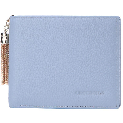 

Crocodile CROCODILE First Cowboy Short Leather Wallets Simple Transverse Dolls 16614020-08 Blue