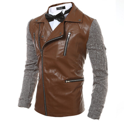 

Winter Men Multi-zipper Faux Jacket Coat