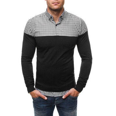 

Men Casual Long Sleeve Cotton Splicing Plaid Shirts