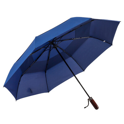 

Beauty MAYDU double windproof sunny umbrella automatic three fold men business umbrella M3118 blue