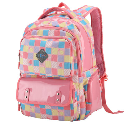 

MOMOgirl Shoulder Bag Primary School Student Junior High School Student Student Student Bag Reduced College Wind Backpack Tide M5318 Pink Fructose