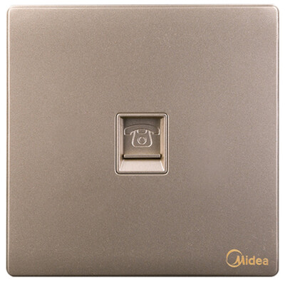 

Midea Midea switch socket single phone socket ya gold 86 no border