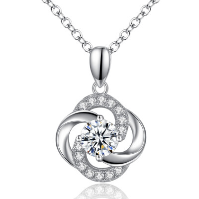 

Hao supreme silver (HAOZHIZUN) time to run necklaces S925 silver necklace female clover pendant clavicle chain jewelry accessories