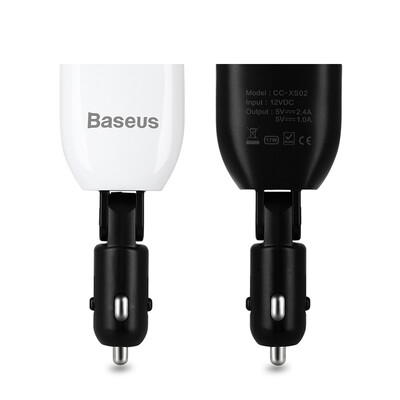 

Baseus Car Charger Car Charger Car Charger Dual USB Car Charger Voltage Detection LED Digital White