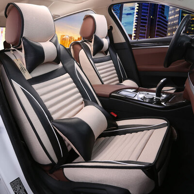 

BOLISH five four seasons GM car seat car seat cushion winter cushion imitation linen health all-inclusive car seat cover seat cover leather hemp luxury mystery black