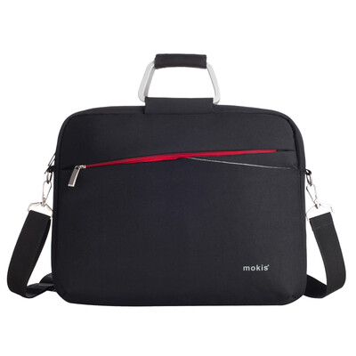 

Moqi Si (Mokis) 14.1-14.4 дюймовый ноутбук мешок леди плечо мужчины / Ноутбук Lenovo Asus Samsung Dell компьютер мешок MKDNB021-D черный